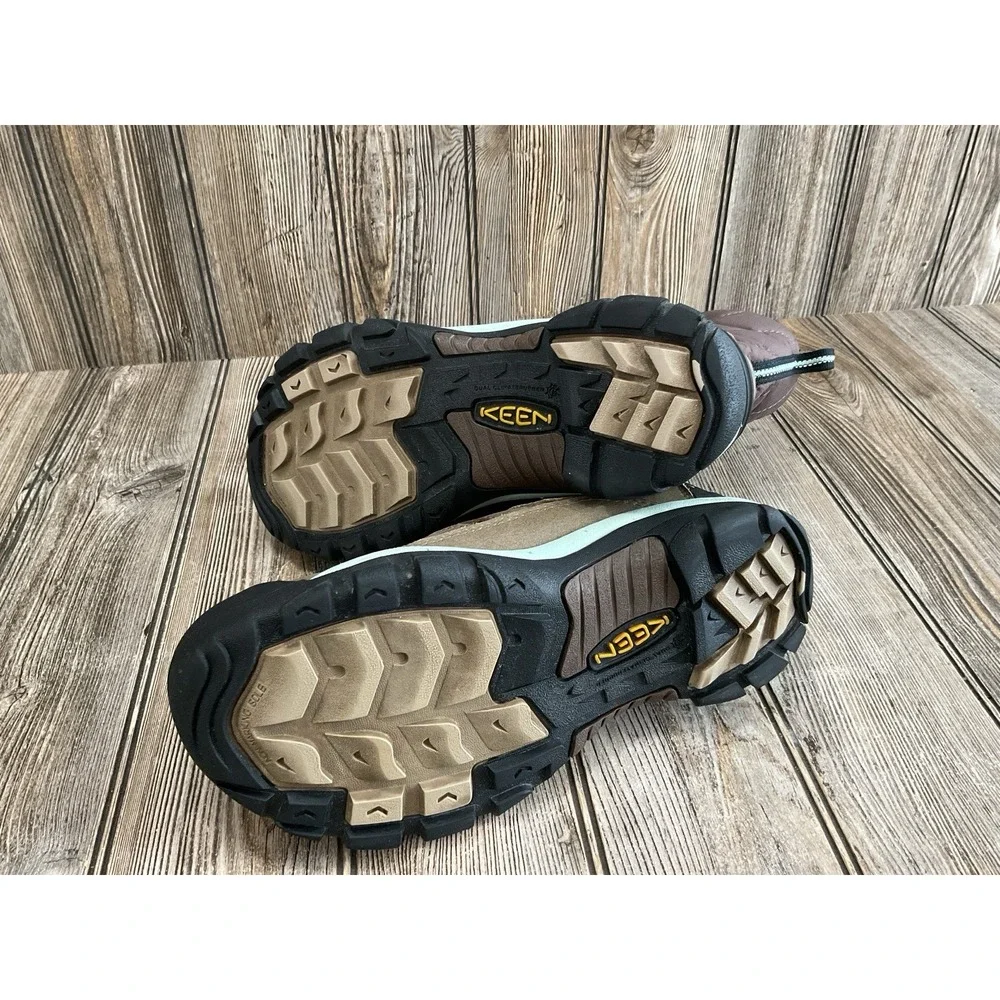 Keen Warm Shellback Winter Boots Insulated Brown Teal Womens Size 9 EU 39.5